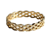 Basket Weave 14K Gold Toe Ring