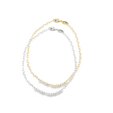 Mini Heart Chain Sterling Silver or Gold Filled Anklet