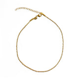 2mm Rope Chain 18k Gold Fill Anklet