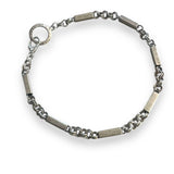 Antique Silver Bar Chain Anklet or Bracelet