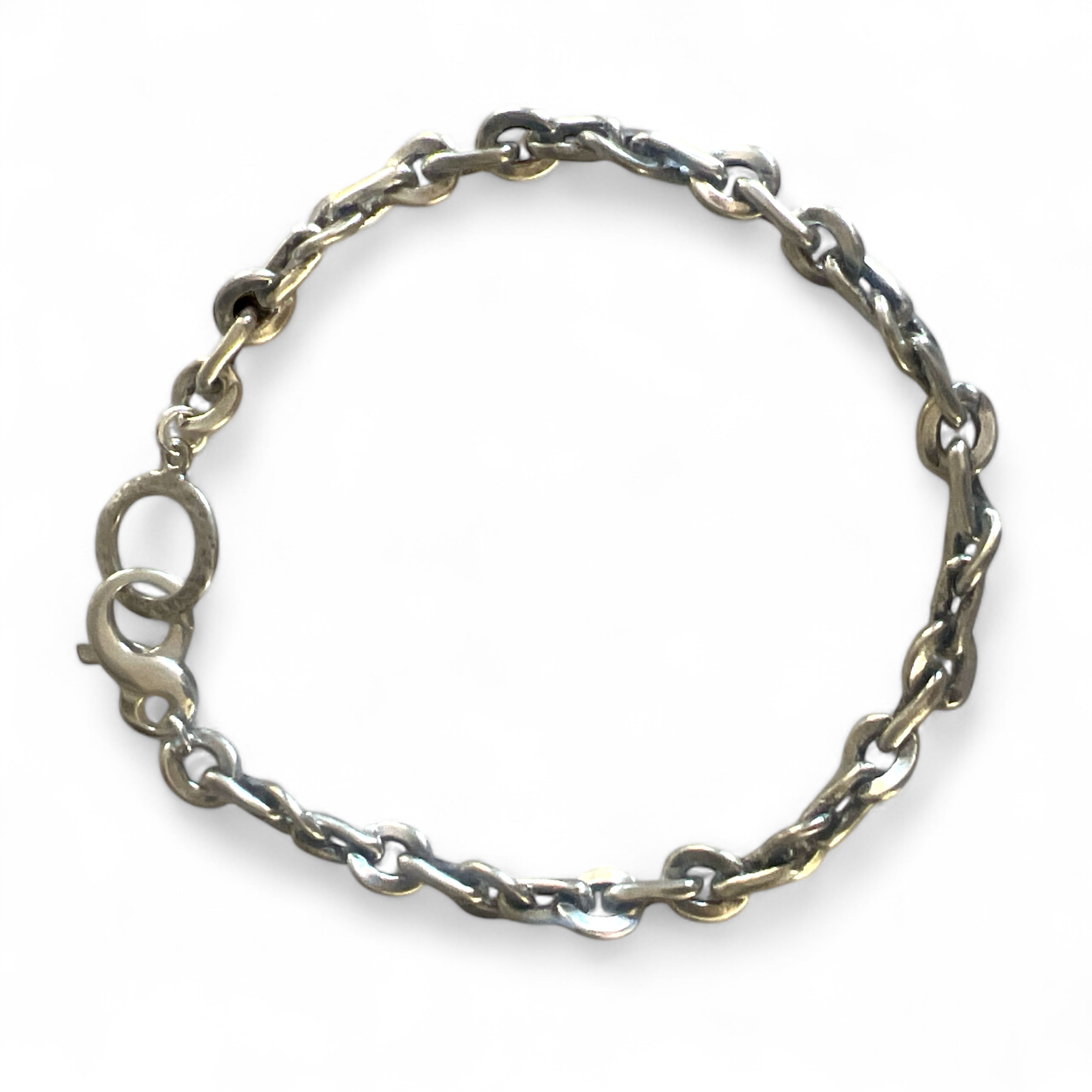 Men's Distressed Silver Chain bracelet