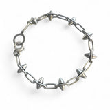 Spiked Silver Chain Anklet or Bracelet