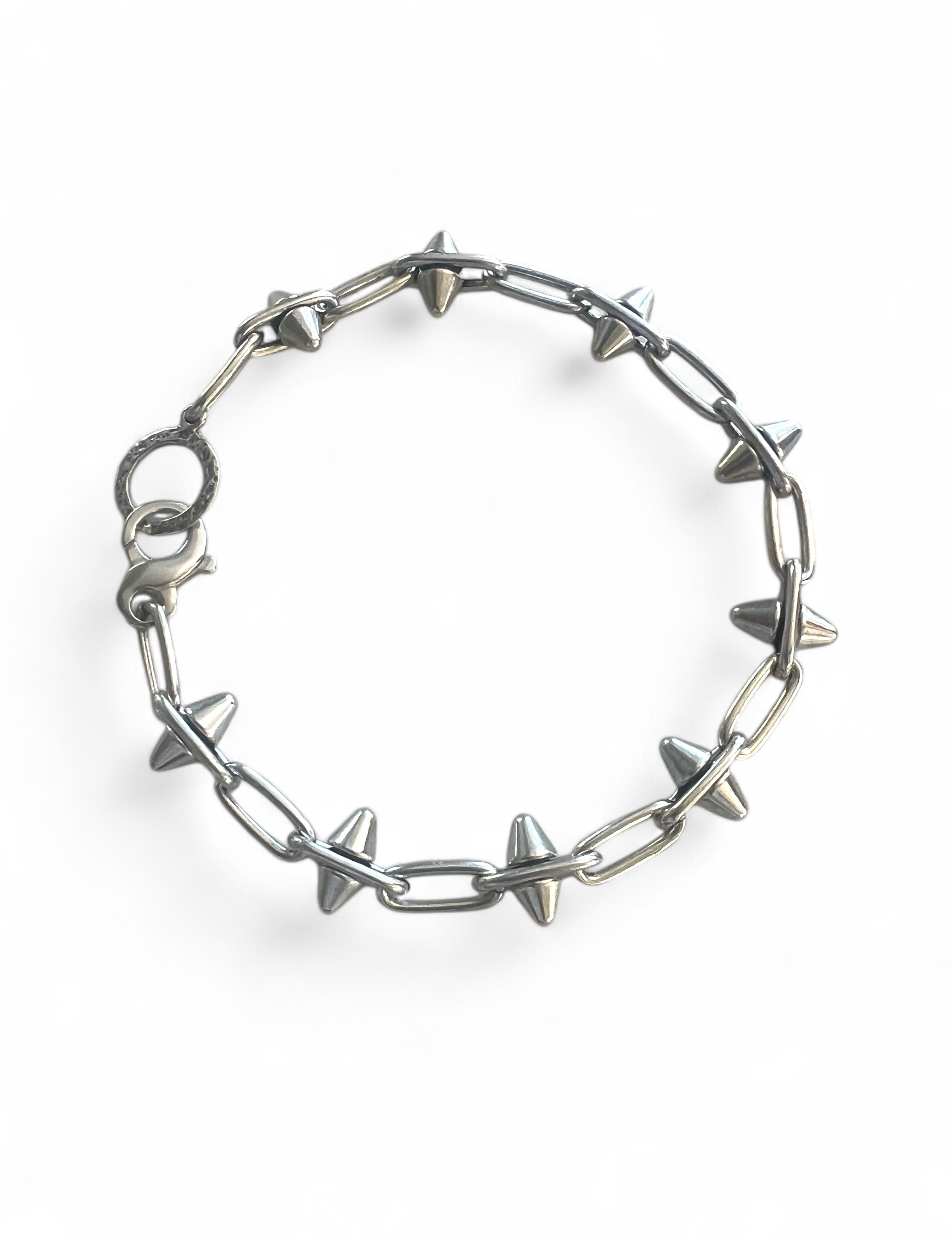 Spiked Silver Chain Anklet or Bracelet