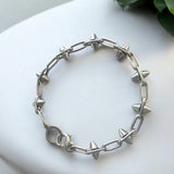 Spiked Silver Chain Anklet or Bracelet