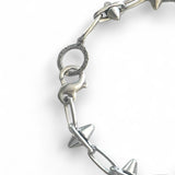 Spiked Silver Chain Anklet or Bracelet