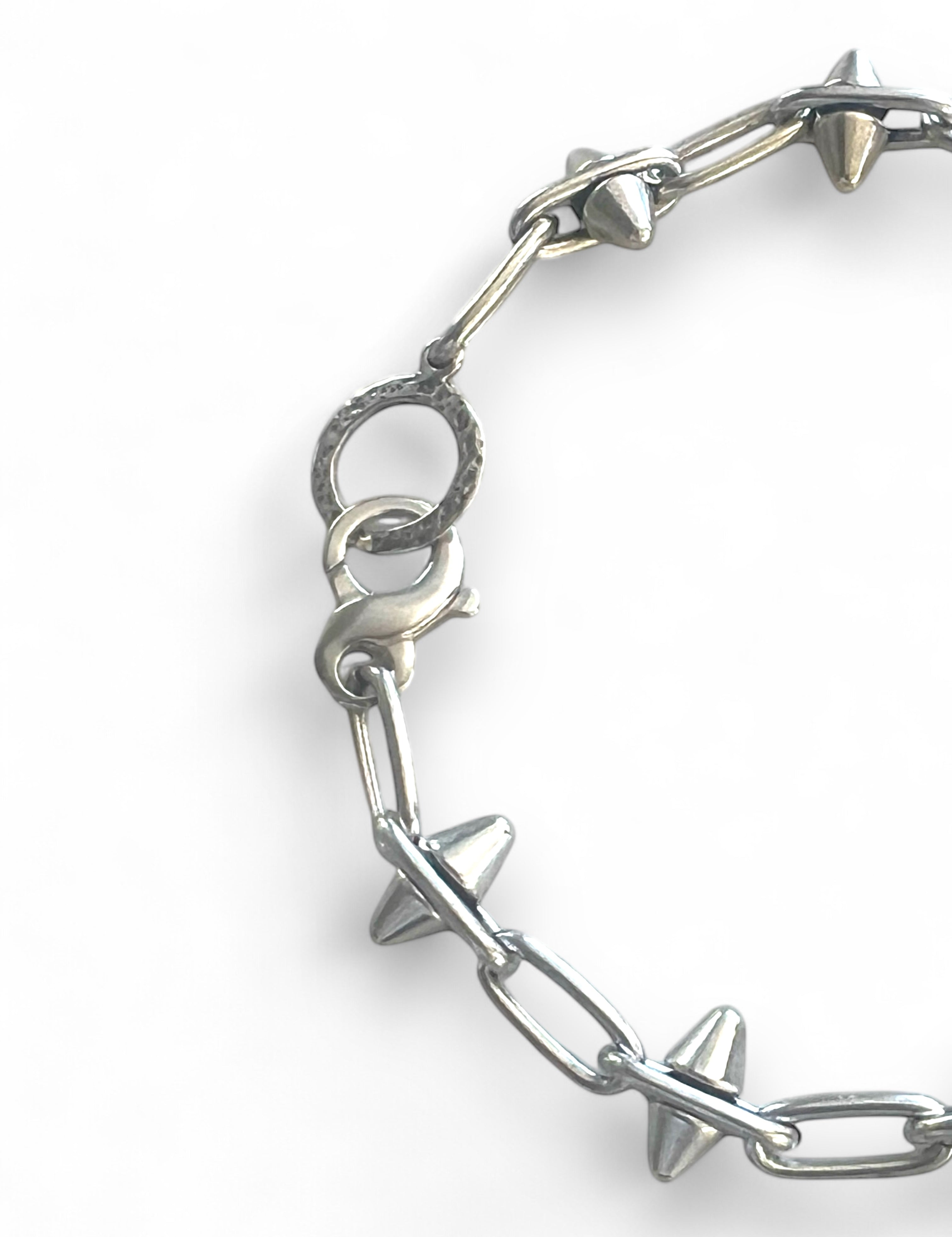 Spiked Silver Chain Anklet or Bracelet