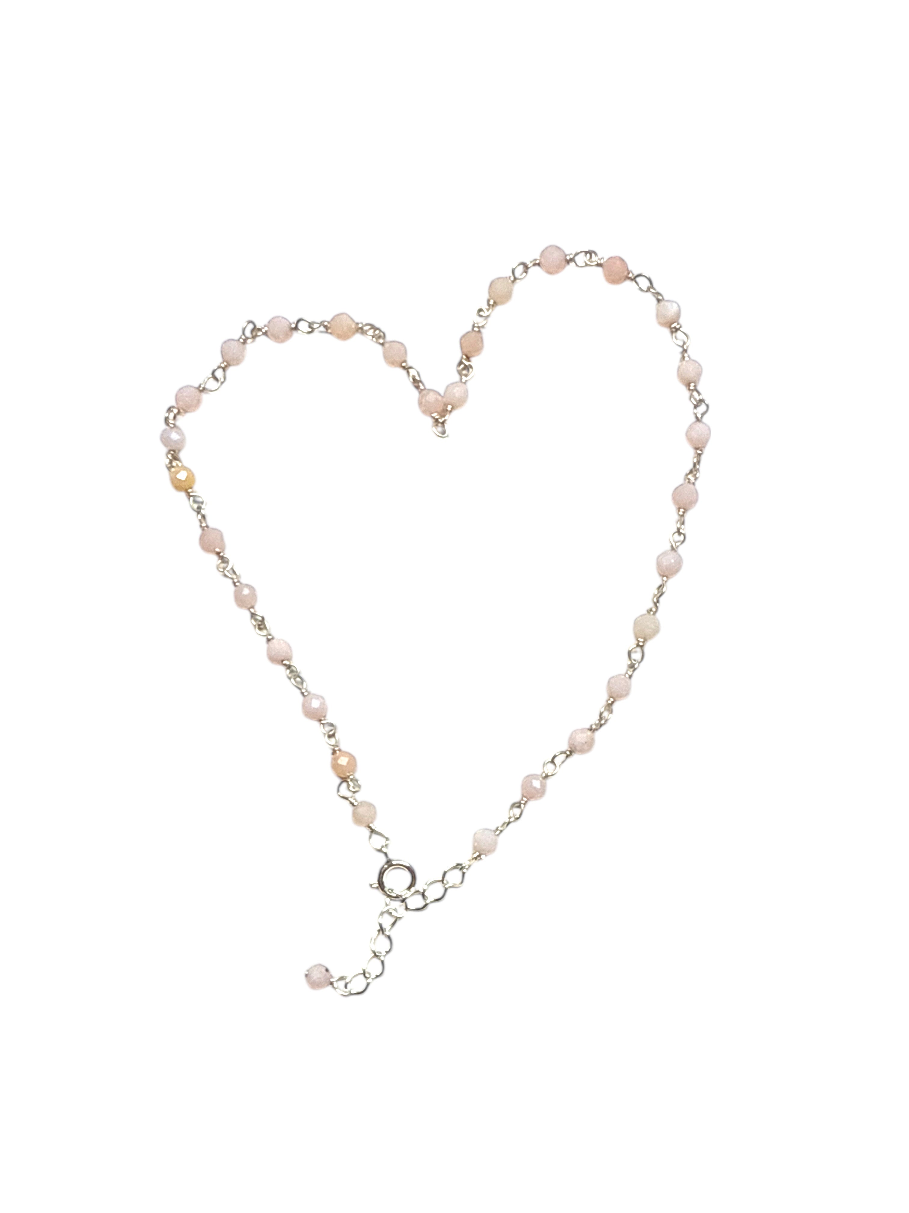 Pink Party Opal Sterling Anklet