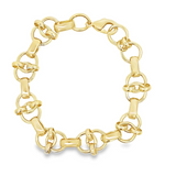 Swirly Rolo Link 18K Gold Fill Bracelet 7"