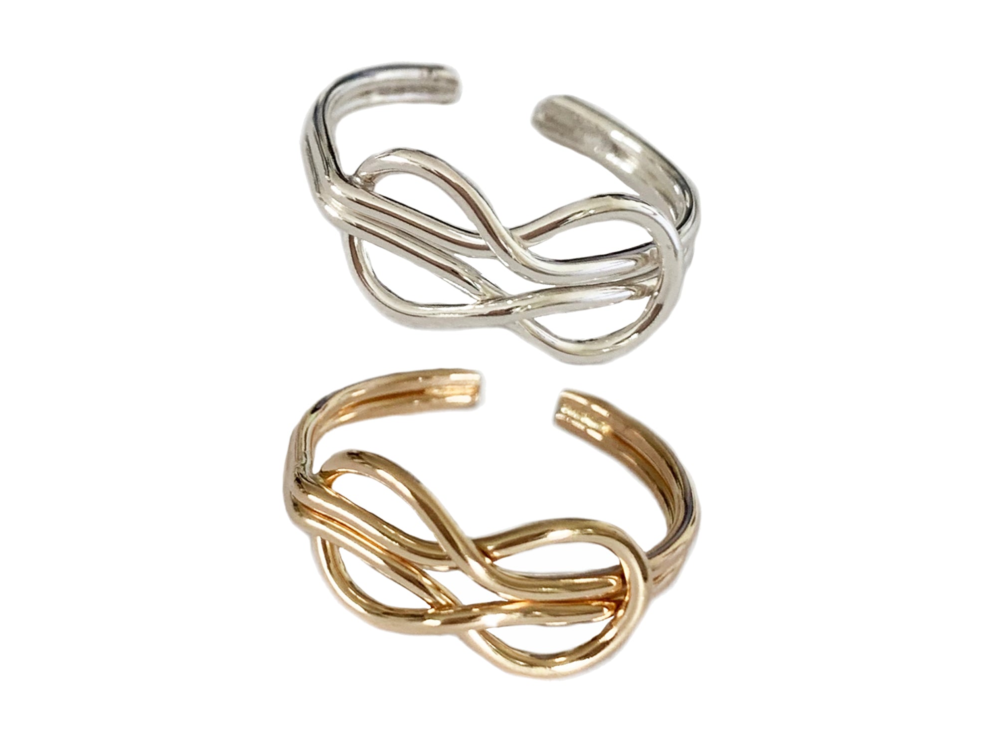 Double Line and Chevron Adjustable Toe Rings Adjustable Toe Ring
