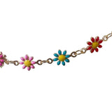 Multi-Color Flower 18k Gold Fill Anklet