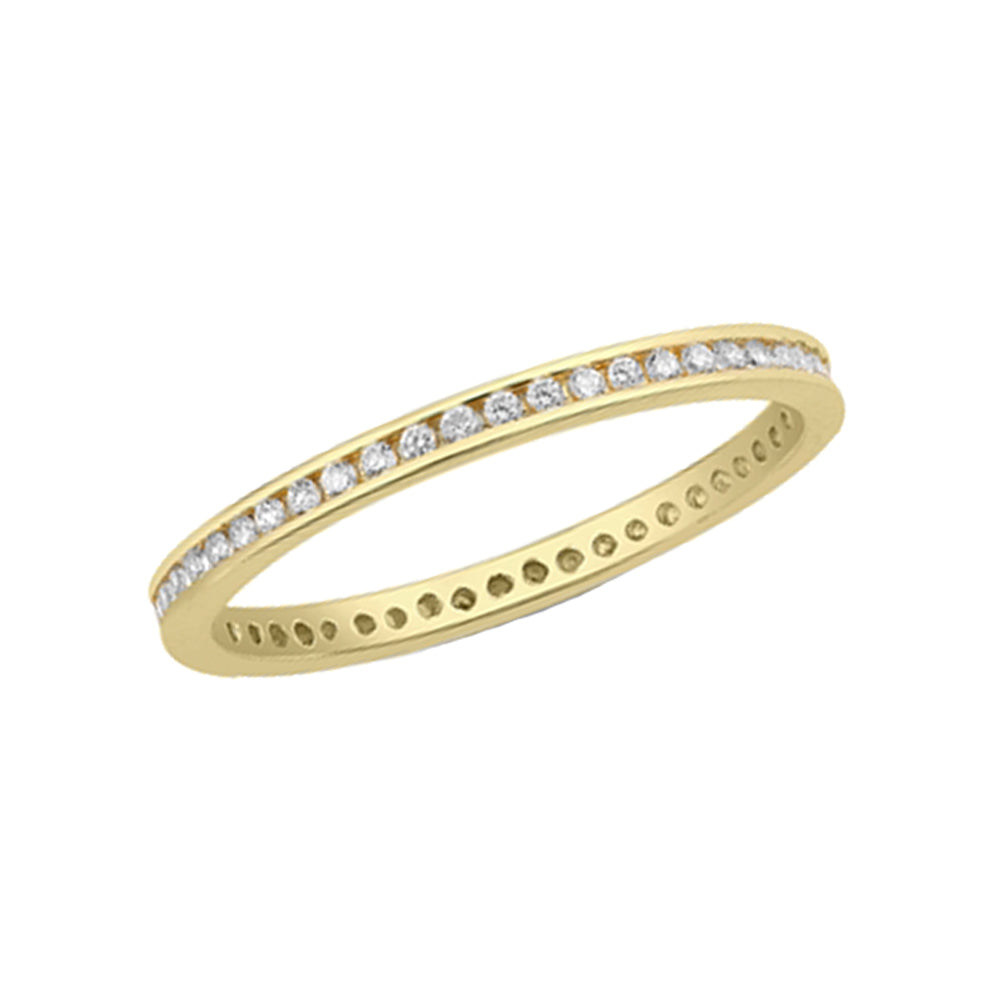 Cz eternity band 14k on sale gold