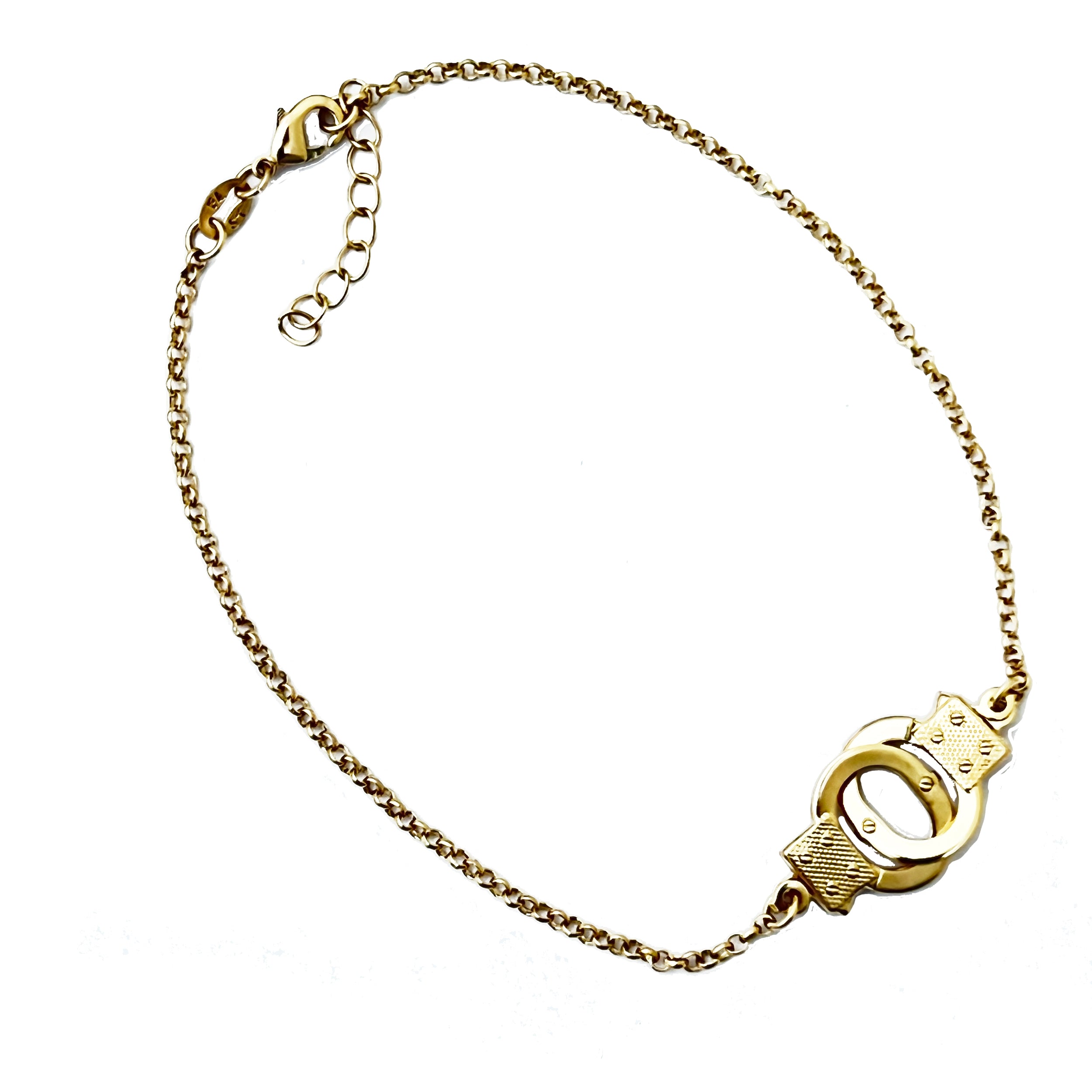 Handcuff 18k Gold Filled Rolo Chain Anklet