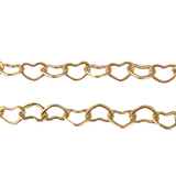 Linked Heart Chain Gold Filled Anklet