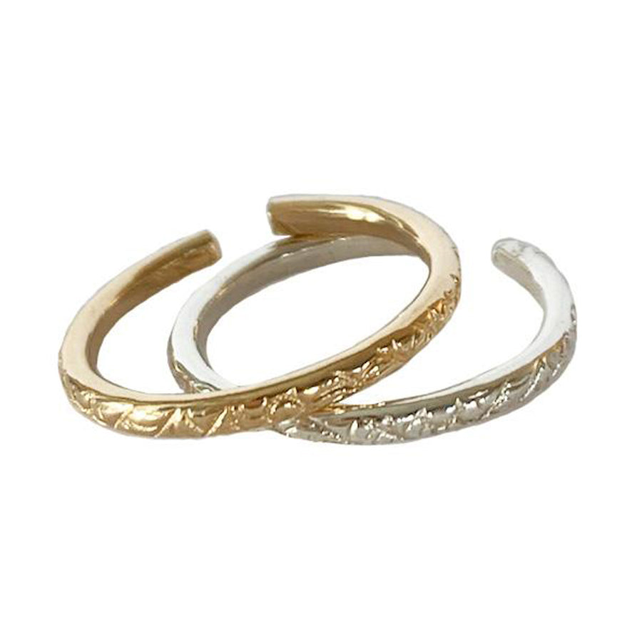  Toe Ring, Four Strand .925 Sterling Silver & 14K Gold Fill, Adjustable Ring For Foot Or Midi, Women, Girls, Or Men